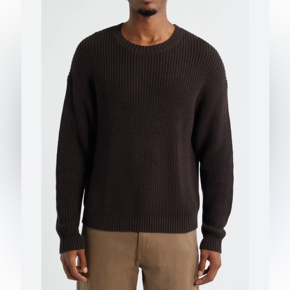 Yellow Label Co Chunky Knit Sweater Brown XS 100% Cotton